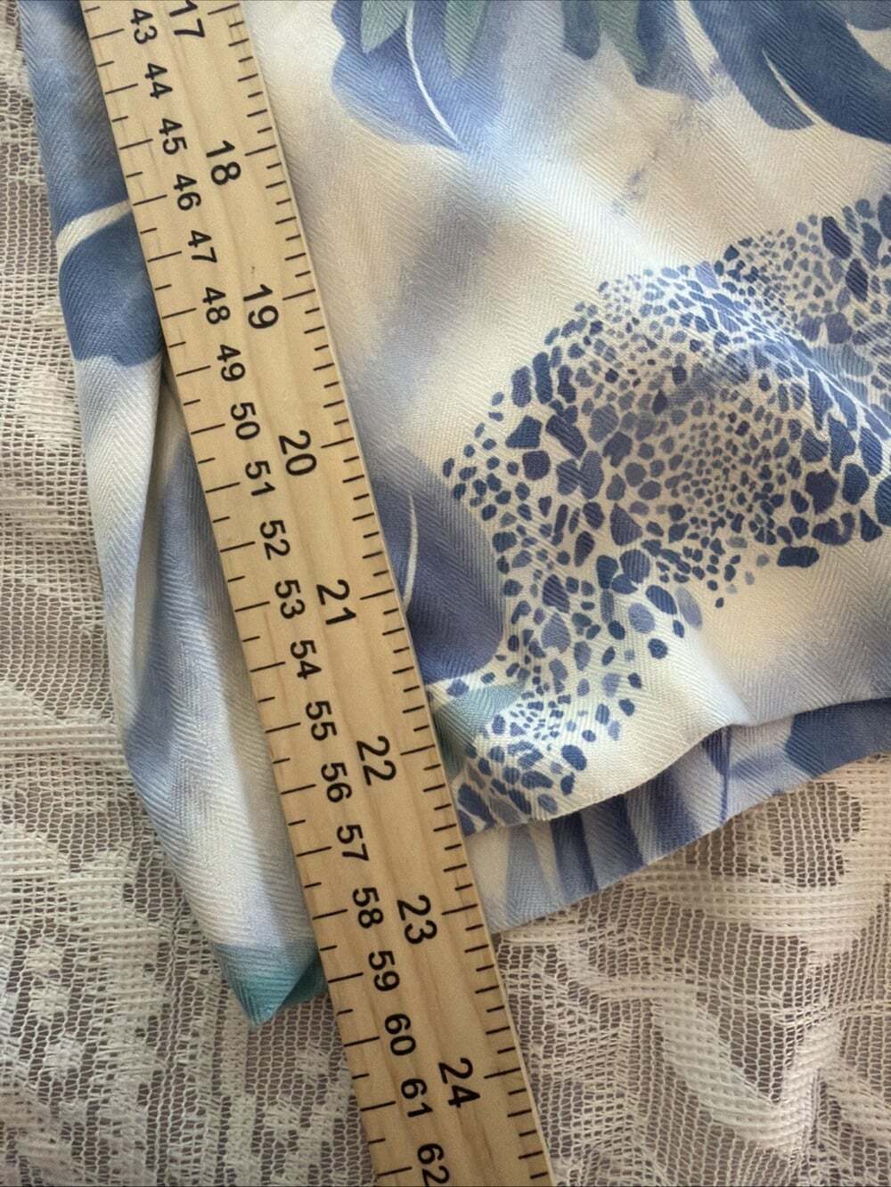 August Silk Wife Leg Jammers coastal tropical Hawaiian,boho washable W30”/L23”/L - Picture 4 of 6